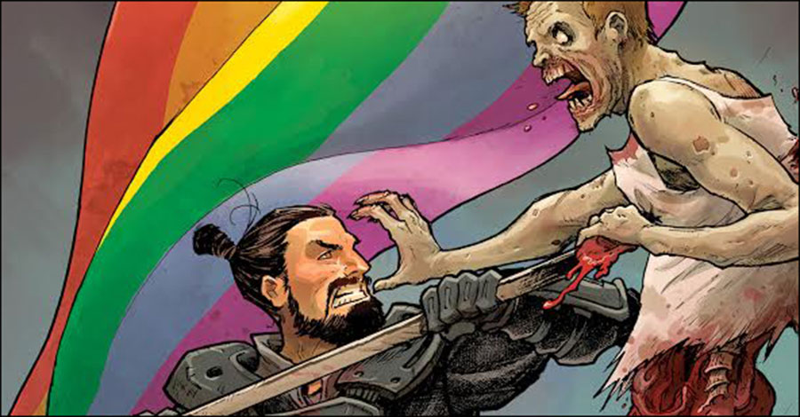 Image to donate June variant cover proceeds to Human Rights Campaign