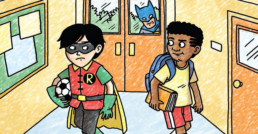 Jeffrey Brown sends Damian Wayne to middle school in ‘Batman and Robin and Howard’