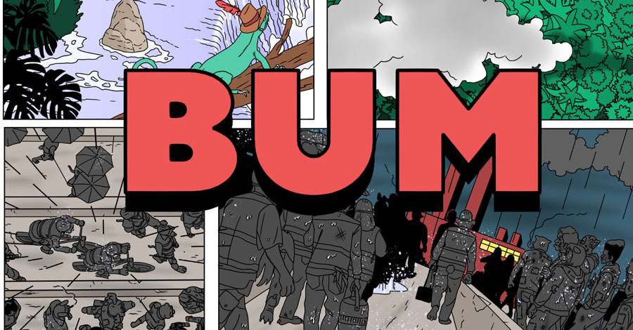 Floating World Comics will publish E.S. Glenn’s ‘Unsmooth 2: BUM’ this fall
