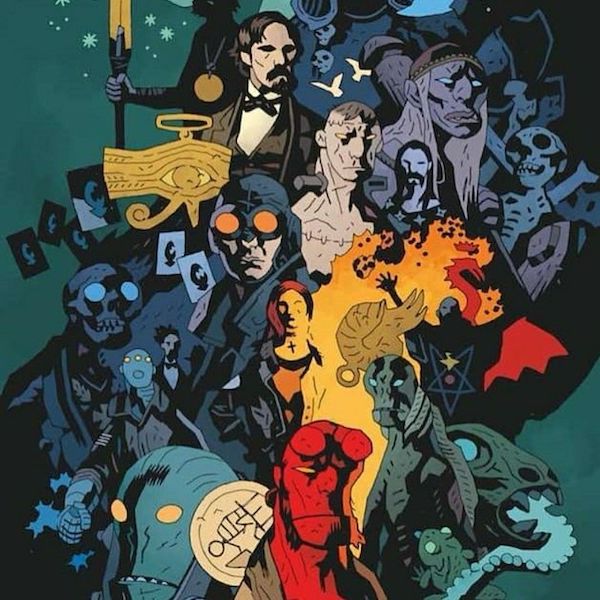 Decorative image of Mike Mignola characters