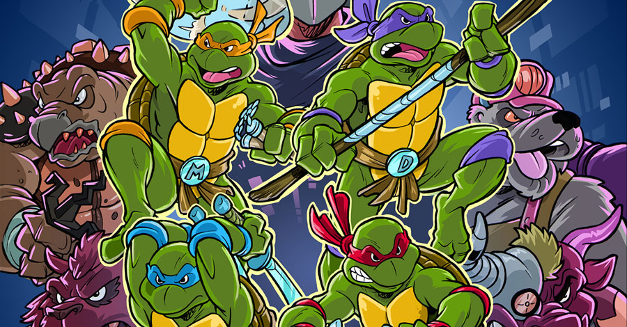Burnham + Lattie get animated for a new Teenage Mutant Ninja Turtles title