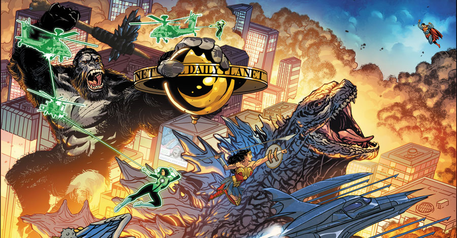 The Justice League will throw down with Godzilla and King Kong in a new miniseries