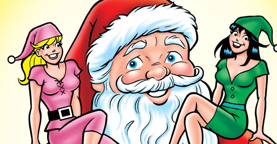 Veronica + Betty help the Shield with her holiday shopping in this preview of ‘Betty and Veronica Jumbo Comics Digest’ #319