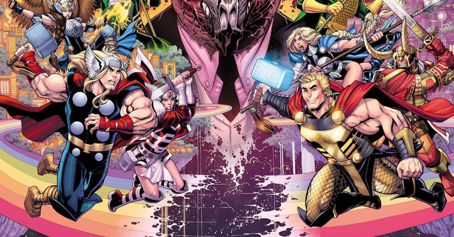 Roxxon wages a hostile takeover against Thor + Marvel this spring