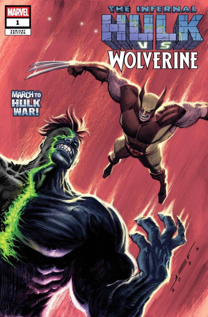 The Infernal Hulk vs. Wolverine #1 cover by Juan Ferreyra