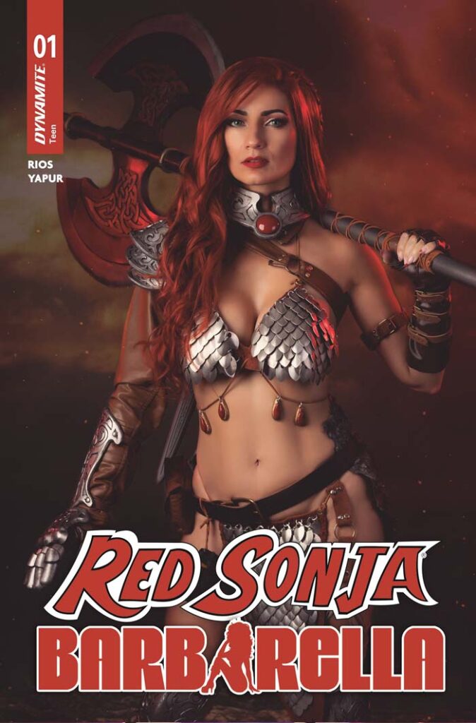 Red Sonja/Barbarella cosplay cover