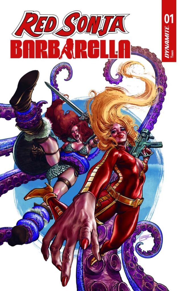 Red Sonja/Barbarella cover