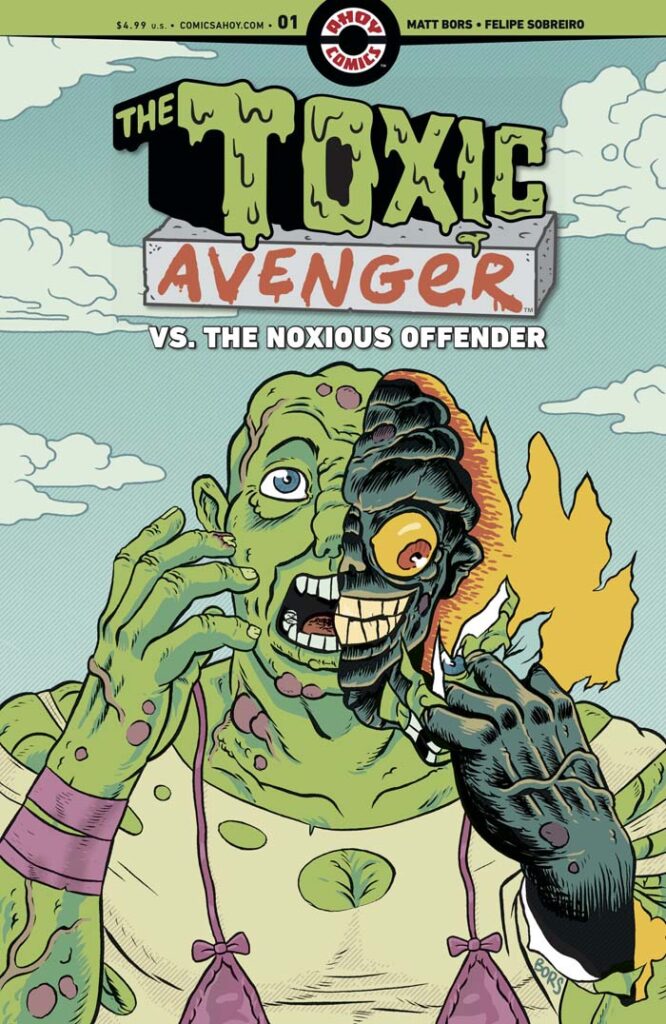 The Toxic Avenger vs. The Noxious Offender #1 cover by Matt Bors