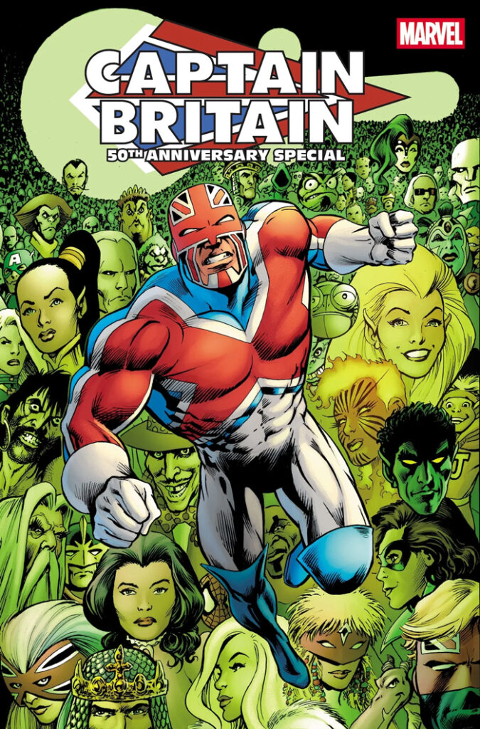 Captain Britain 50th Anniversary Special cover by Alan Davis