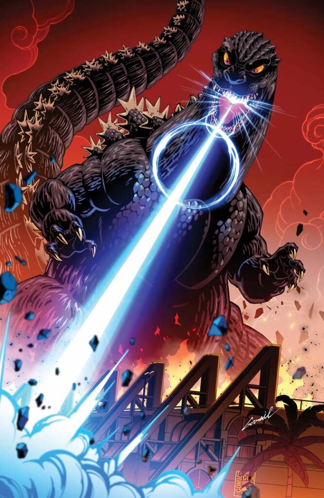 Godzilla vs. America: San Diego variant by Godtail