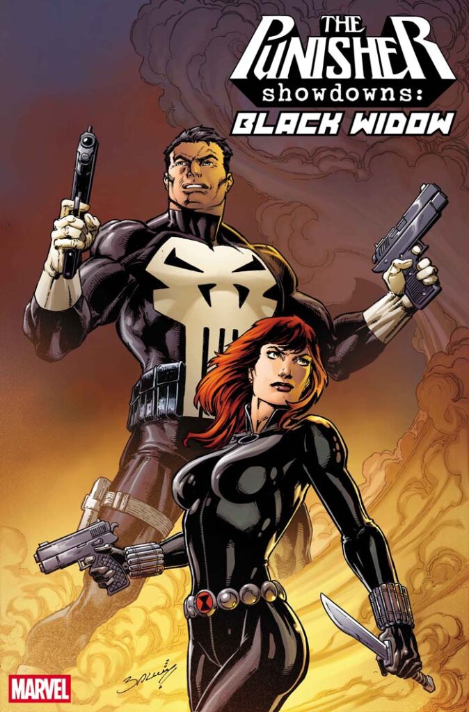 Punisher Showdowns: Black Widow variant by Mark Bagley