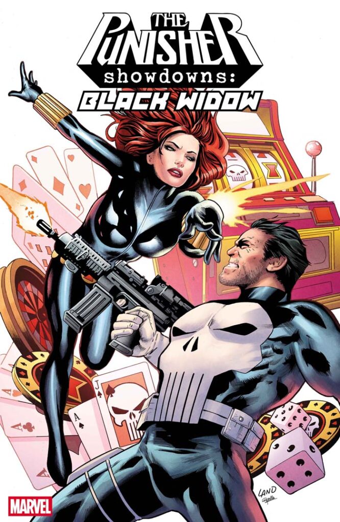 Punisher Showdowns: Black Widow cover by Greg Land