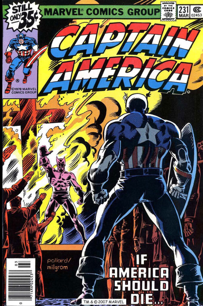 Captain America #231 cover by Keith Pollard and Al Milgrom