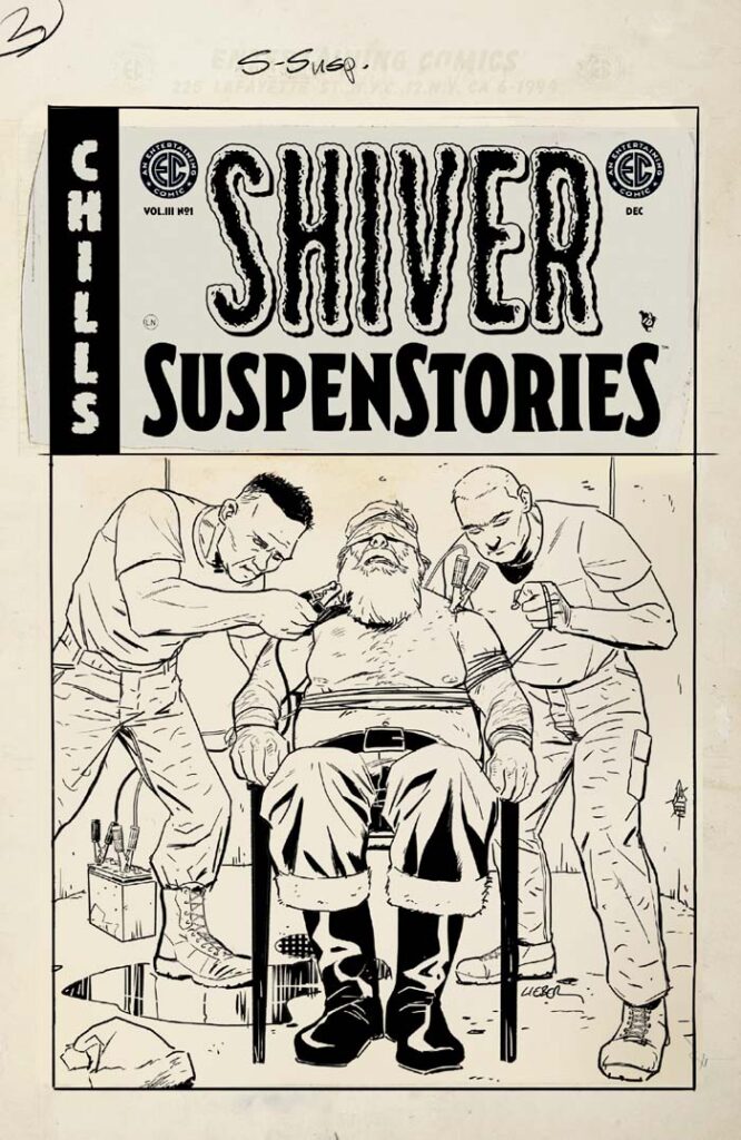 EC Comics Shiver Suspense #3 B&W variant by Steve Lieber