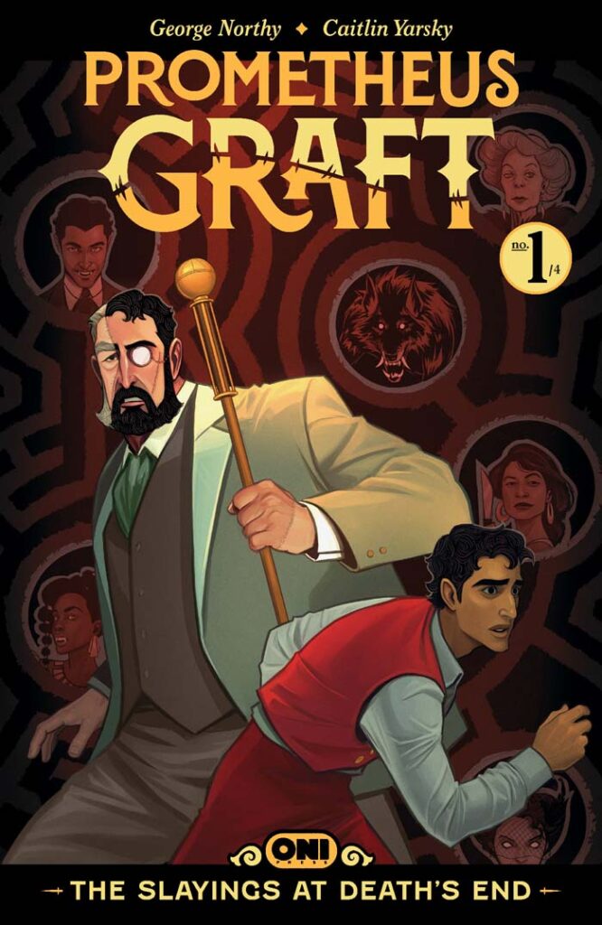 Prometheus Graft: The Slayings at Death's End cover by Caitlin Yarsky